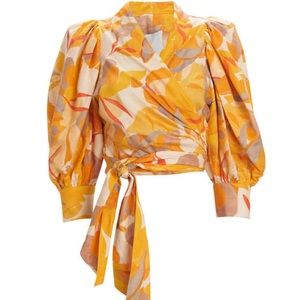 ACLER Corsica wrap blouse size 4